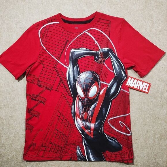 Marvel Spiderman Boys Short Sleeve T-shirt -C - Picture 1 of 4